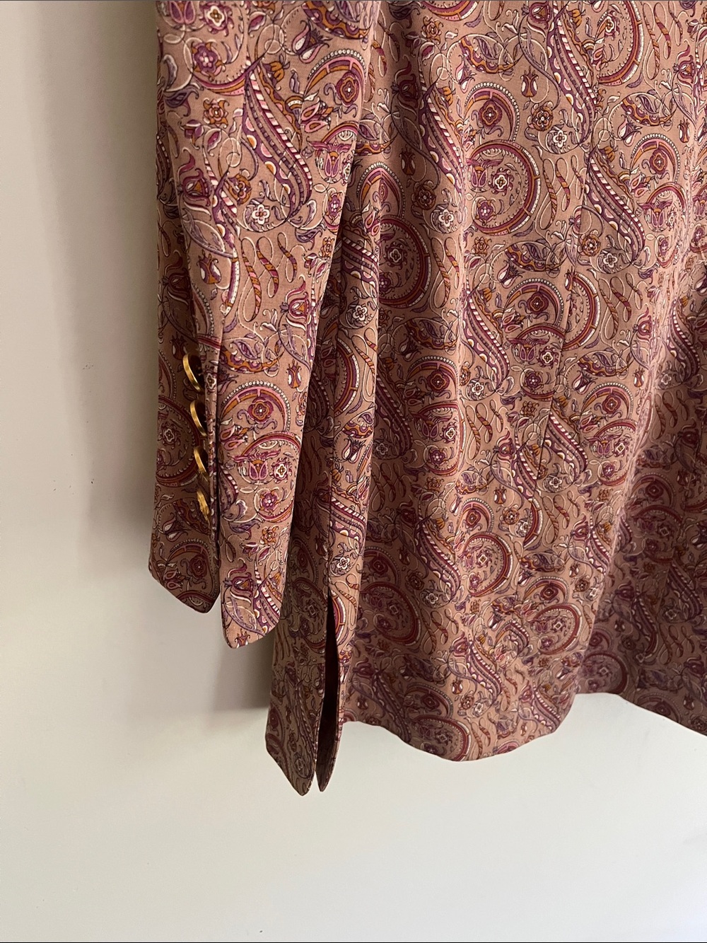 Salvatore Ferragamo Vintage 1990 Blazer Paisley US M Italy - Picture 7 of 8